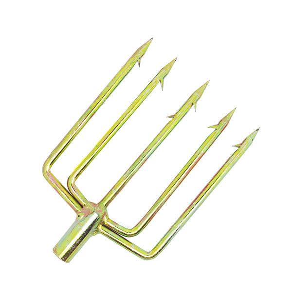 Spearfishing 5 Prong 8mm Spearhead Fork Harpoon Tip with Barbs - Scuba Choice
