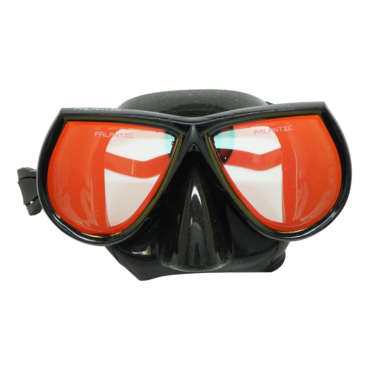 Palantic Spearfishing Free Dive Low Volume Black Mask With Mirror Coated Lenses - Scuba Choice