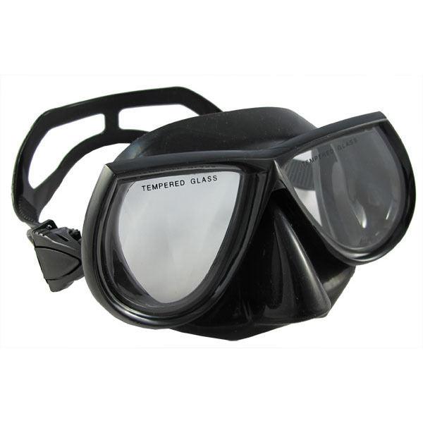 Scuba Diving Spearfishing Free Dive Low Volume Black Silicone Mask - Scuba Choice