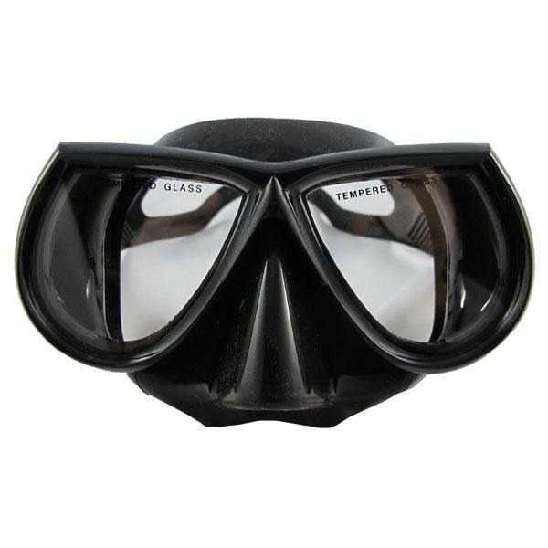 Scuba Diving Spearfishing Free Dive Low Volume Black Silicone Mask - Scuba Choice