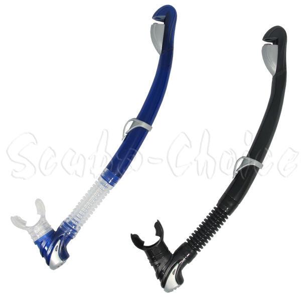 Scuba Diving Dive Dry Top Straight Snorkel with Purged Valve - Scuba Choice