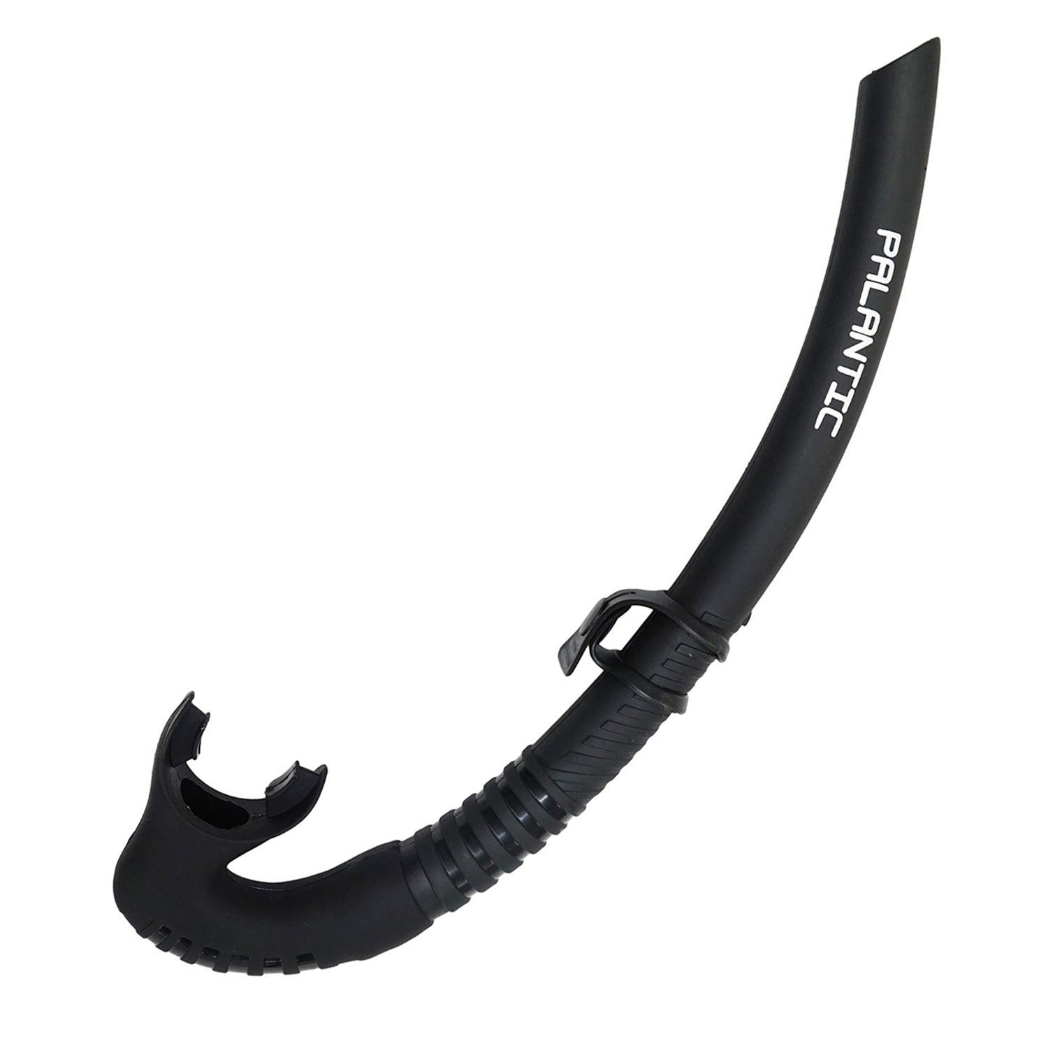 Palantic Black Spearfishing Free Dive Low Volume Flexible Snorkel - Scuba Choice