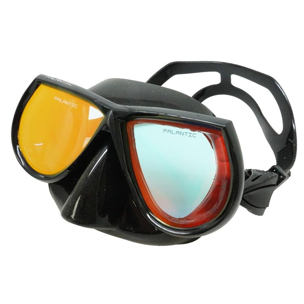 Palantic Black Mirror Coated Lenses Free Dive Low Volume Mask & Snorkel Combo - Scuba Choice