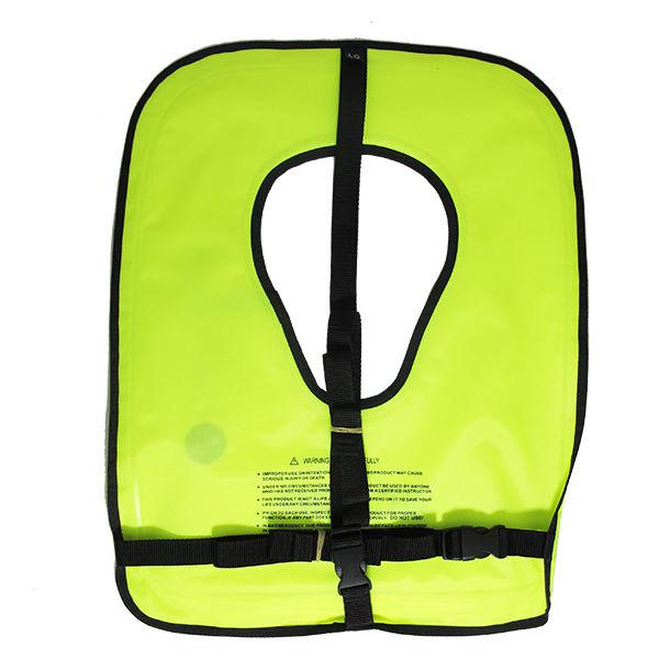 Scuba Choice Adult Neon Yellow Snorkel Vest with Name box, X-Large - Scuba Choice