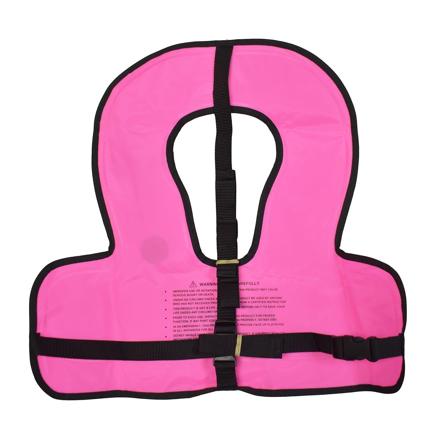 Scuba Choice Neon Pink Youth Snorkel Vest Scuba Choice print, w/ Name Box - Scuba Choice