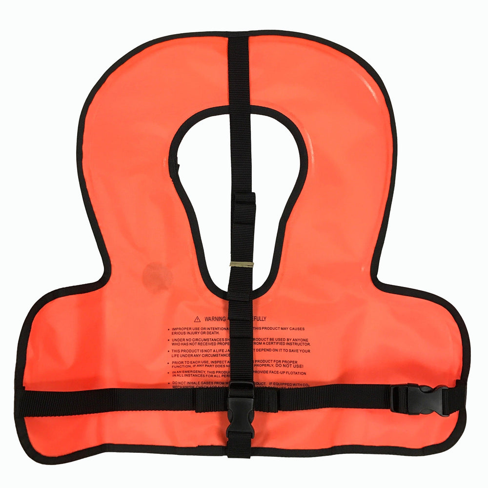Scuba Choice Youth Kids Orange Snorkel Vest With Front Pocket & Whistle - Scuba Choice
