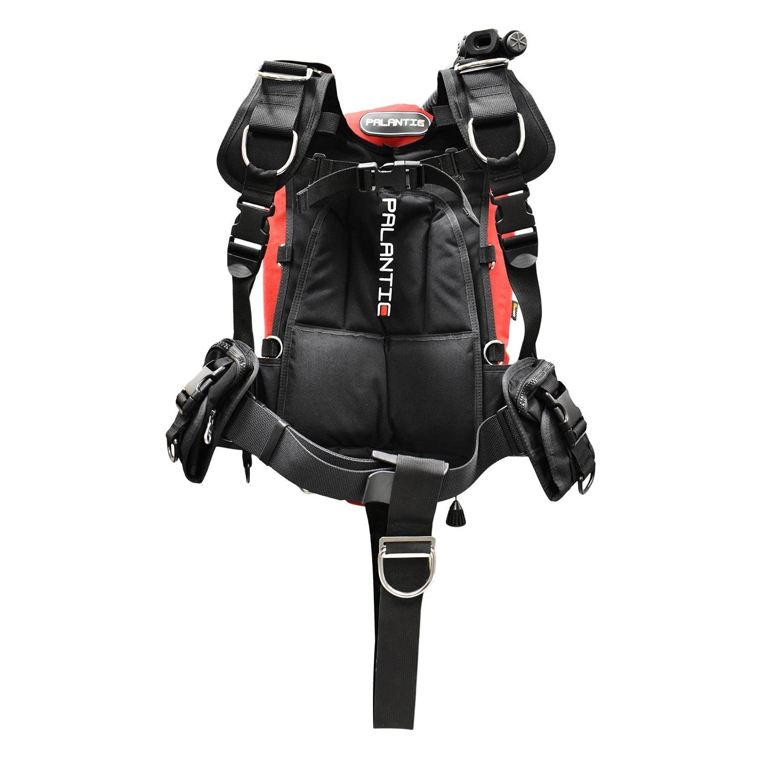 Palantic Donut Wing Single Tank Harness System, Red - Scuba Choice