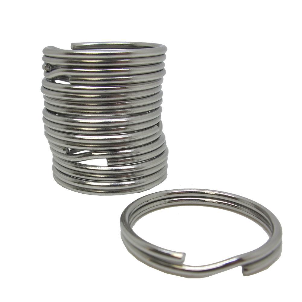 Scuba Diving 38mm Stainless Steel 2.3mm Split Ring for BCD attachment 10pc Pack - Scuba Choice