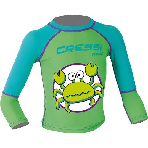 Cressi Green Pequeno Boys Kids UV UPF+50 Sun Protective Crab Rash Guard - Scuba Choice